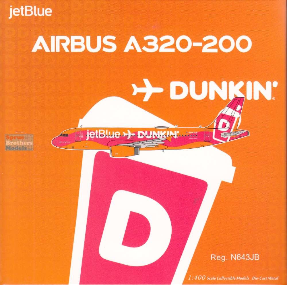 NGM15061 1:400 NG Model jetBlue Airbus A320-200 Reg #N643JB \'Dunkin\'
