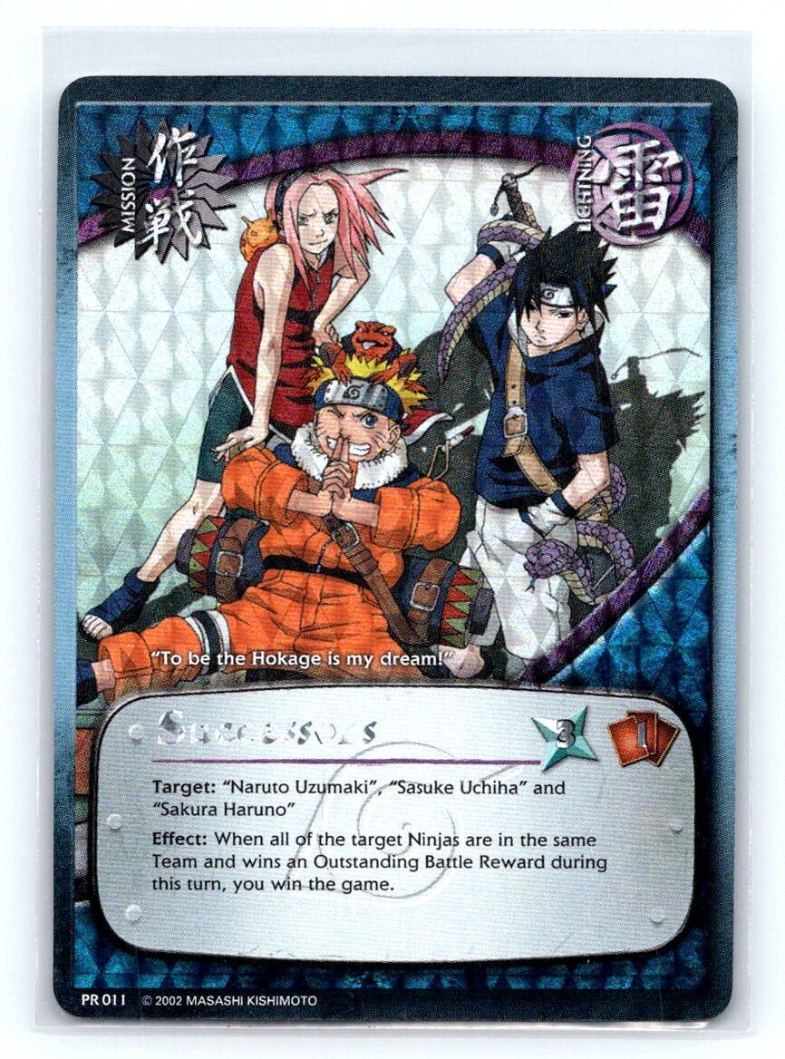 1x Naruto CCG Successors PR-011 Holo Diamond Foil Promo Card Vintage
