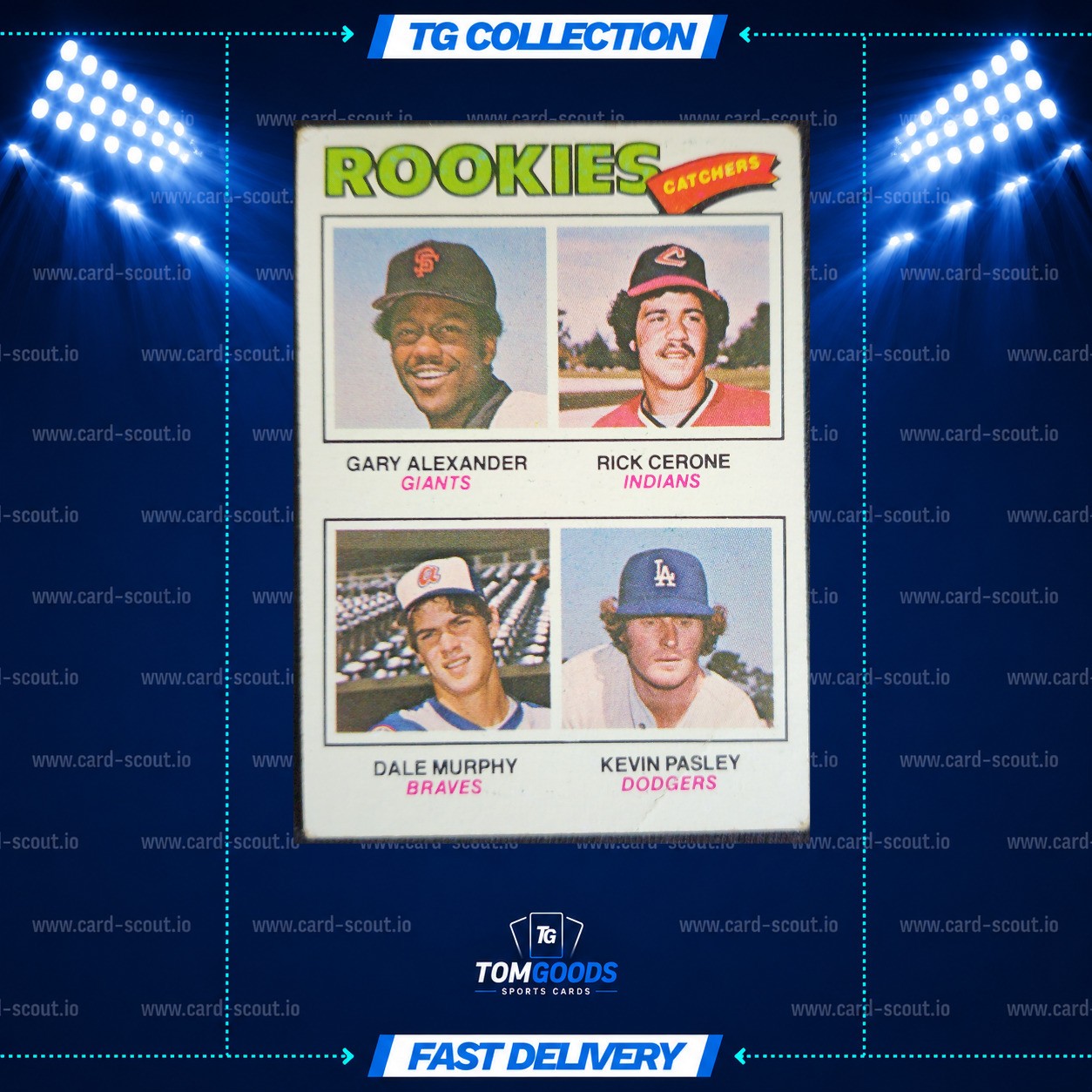 Gary Alexander Rick Cerone Dale Murphy Kevin Pasley Topps 1977 Base #476 Rookie