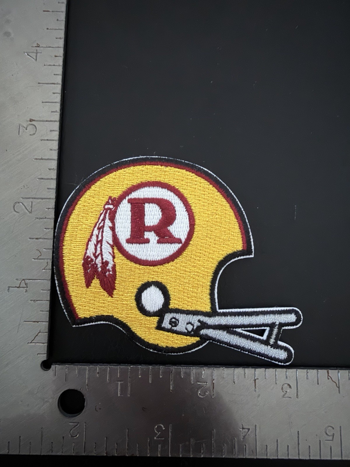 THROWBACK RETRO CLASSIC WASHINGTON REDSKINS HELMET R LOGO PATCH NEW-OLD STOCK