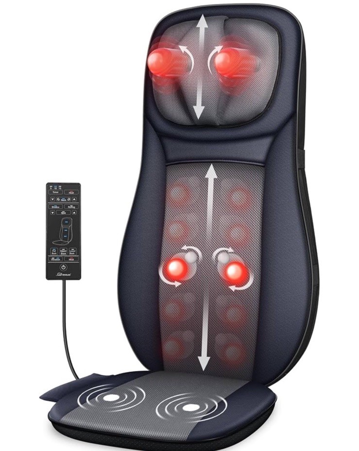 Snailax Full Body Massager Heat Air Compress Kneading Shiatsu Massage Chair NEW