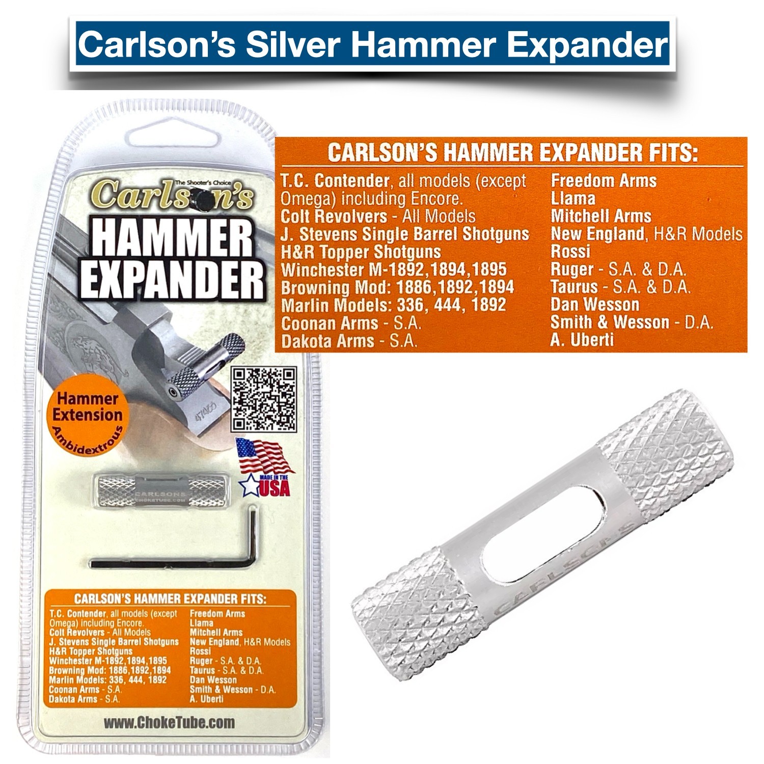 Carlson\'s Silver Hammer Expander/Extension  Ambidextrous - 00111