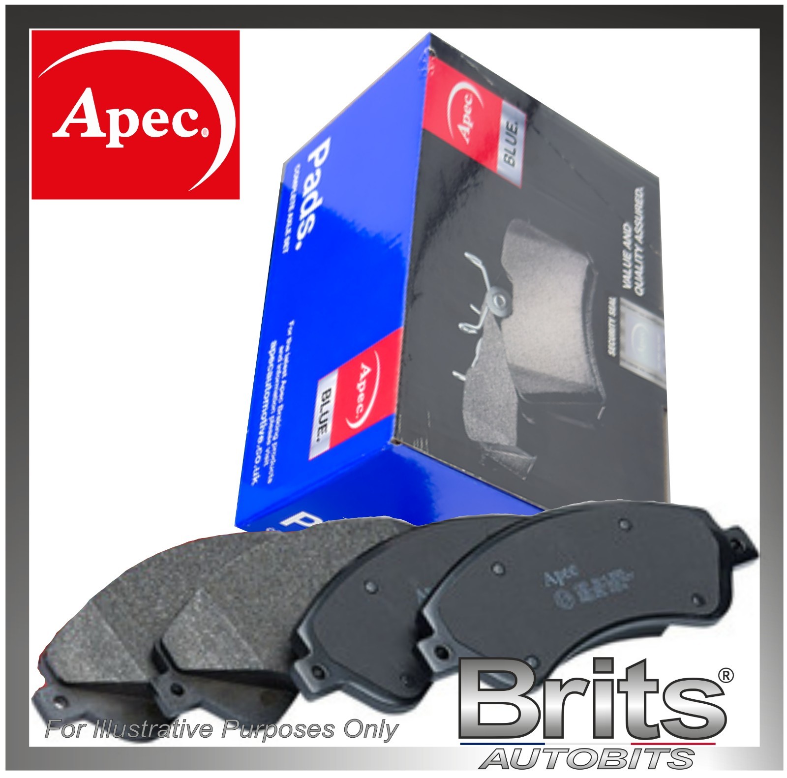 APEC Blue Front Brake Pads Set for Suzuki S-Cross SX4 Vitara – OEM Replacement
