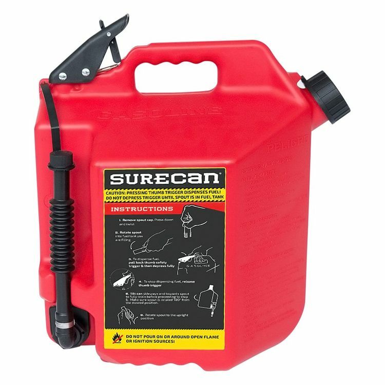 Surecan SUR50G1 Gas Can for Gasoline, 5 Gallon, Red Surecan SUR50G1 Gas Can for Gasoline, 5 Gallon, Red