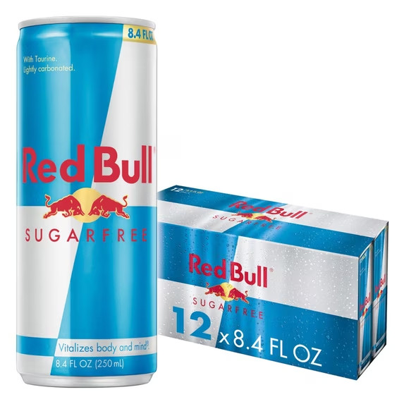 Red Bull Sugarfree Energy Drink, 8.4 fl. oz., Pack of 12 Cans, 80mg Caffeine, Ta