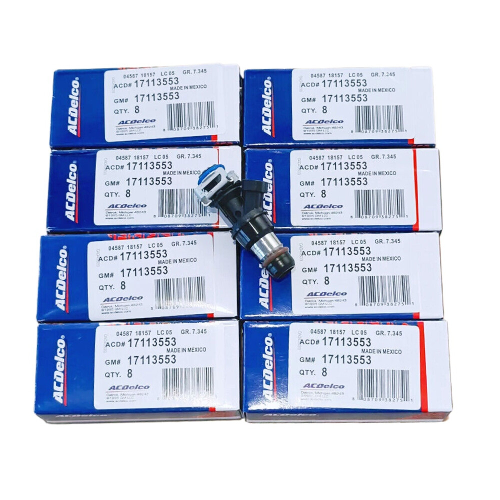 8X GENUINE OEM Fuel Injectors For 99-07 Chevy Silverado 4.8L 5.3L 6.0L 17113553 8X GENUINE OEM Fuel Injectors For 99-07 Chevy Silverado 4.8L 5.3L 6.0L 17113553