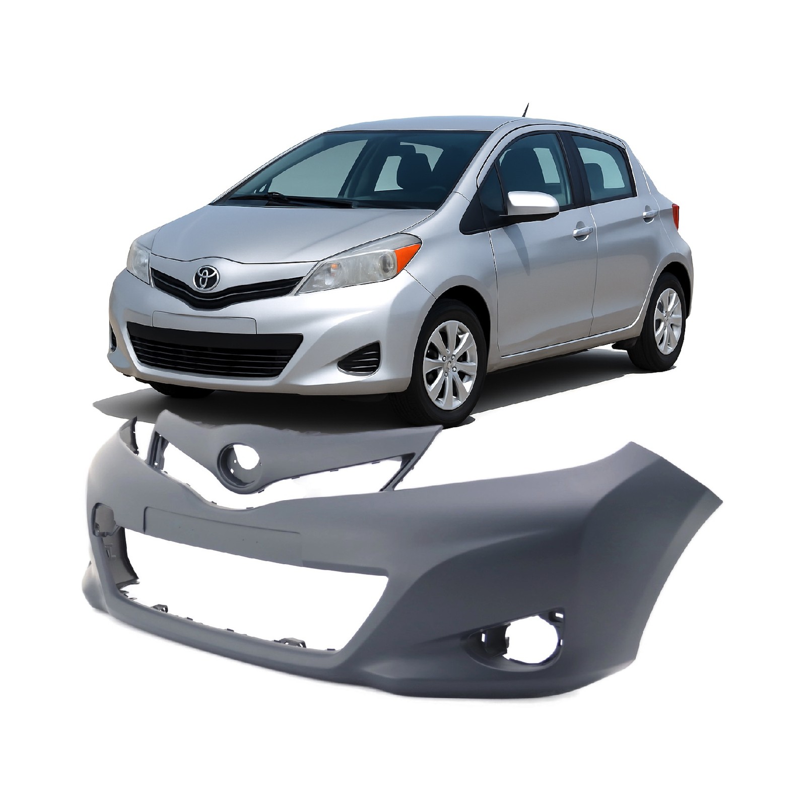 2012-2014 Toyota Yaris Hatchback CE L LE Front Bumper Cover TO1000381 5211952965