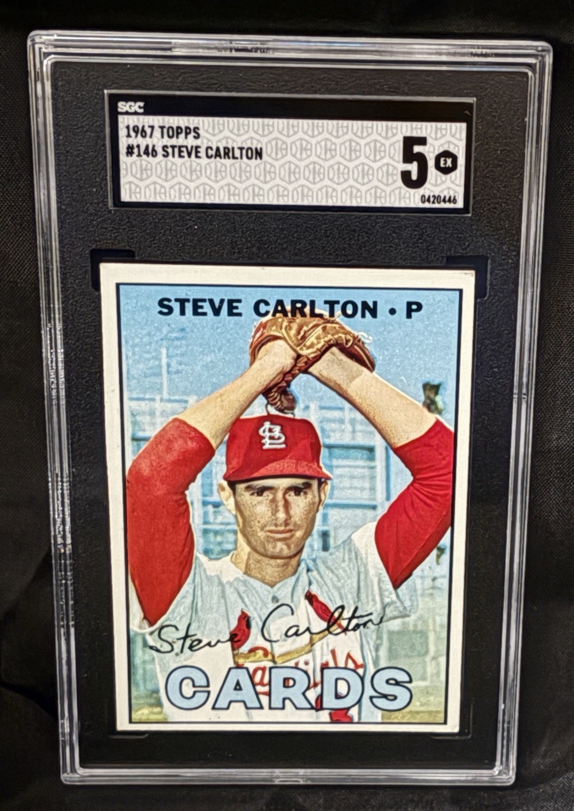 Steve Carlton 1967 Topps Baseball Card SGC 5 2nd Year Card Steve Carlton 1967 Topps Baseball Card SGC 5 2nd Year Card