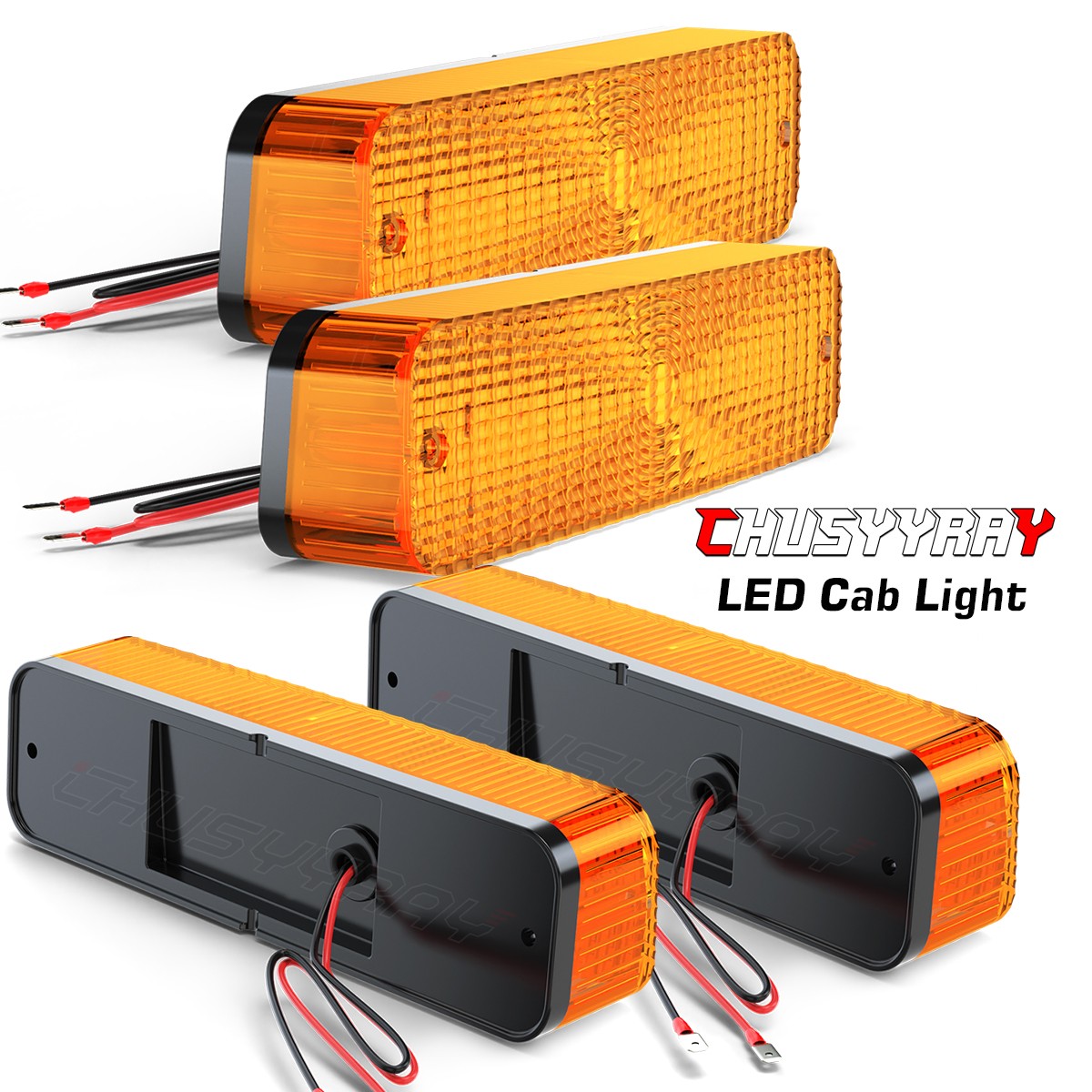 4x Amber LED Flashing Cab Light AR60250 For  Deere 2050 Series 2750 2950