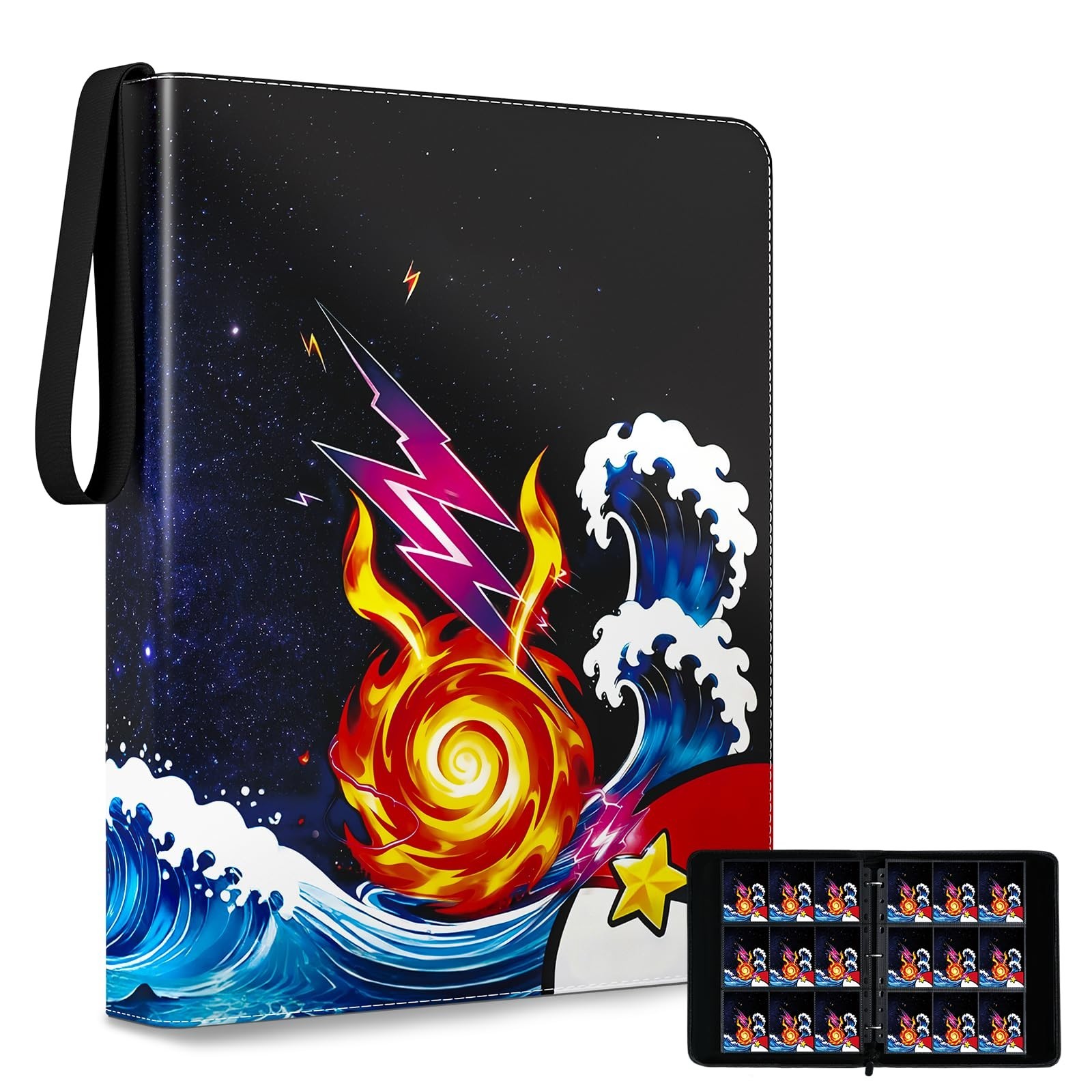 Trading Card Binder, 900Pocket with 50 Removable Sleeves Waterproof for MTG/TCG