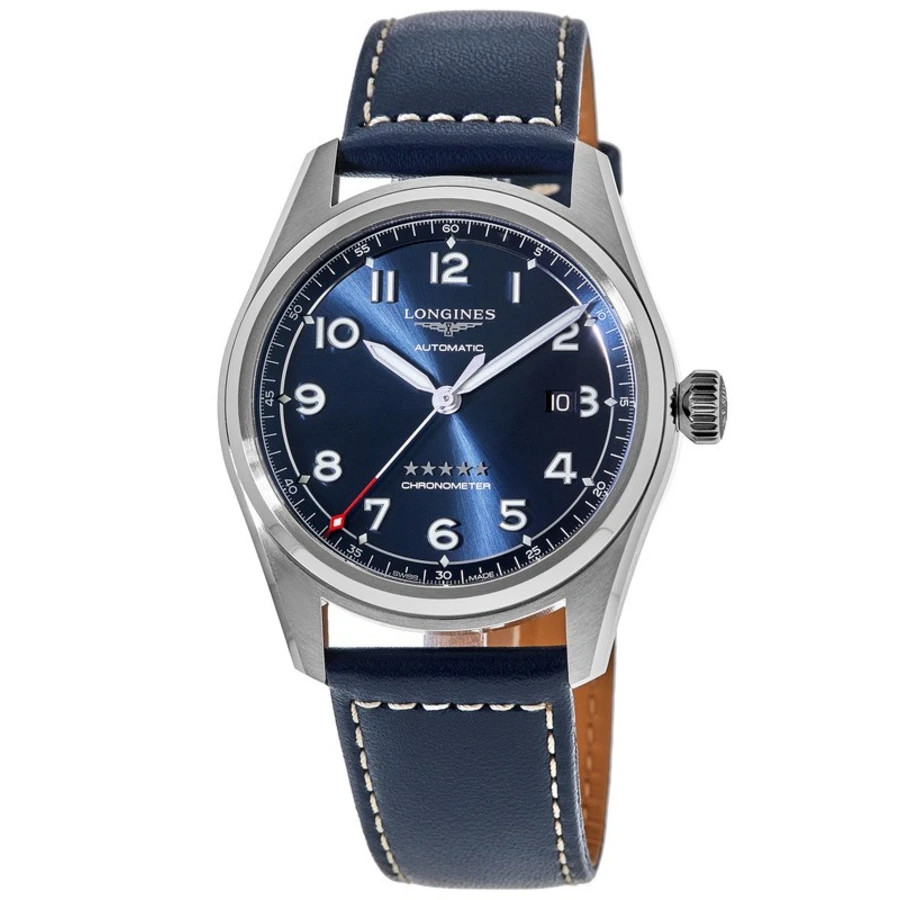 New Longines Spirit Automatic 42mm Blue Dial Leather Men\'s Watch L3.811.4.93.0