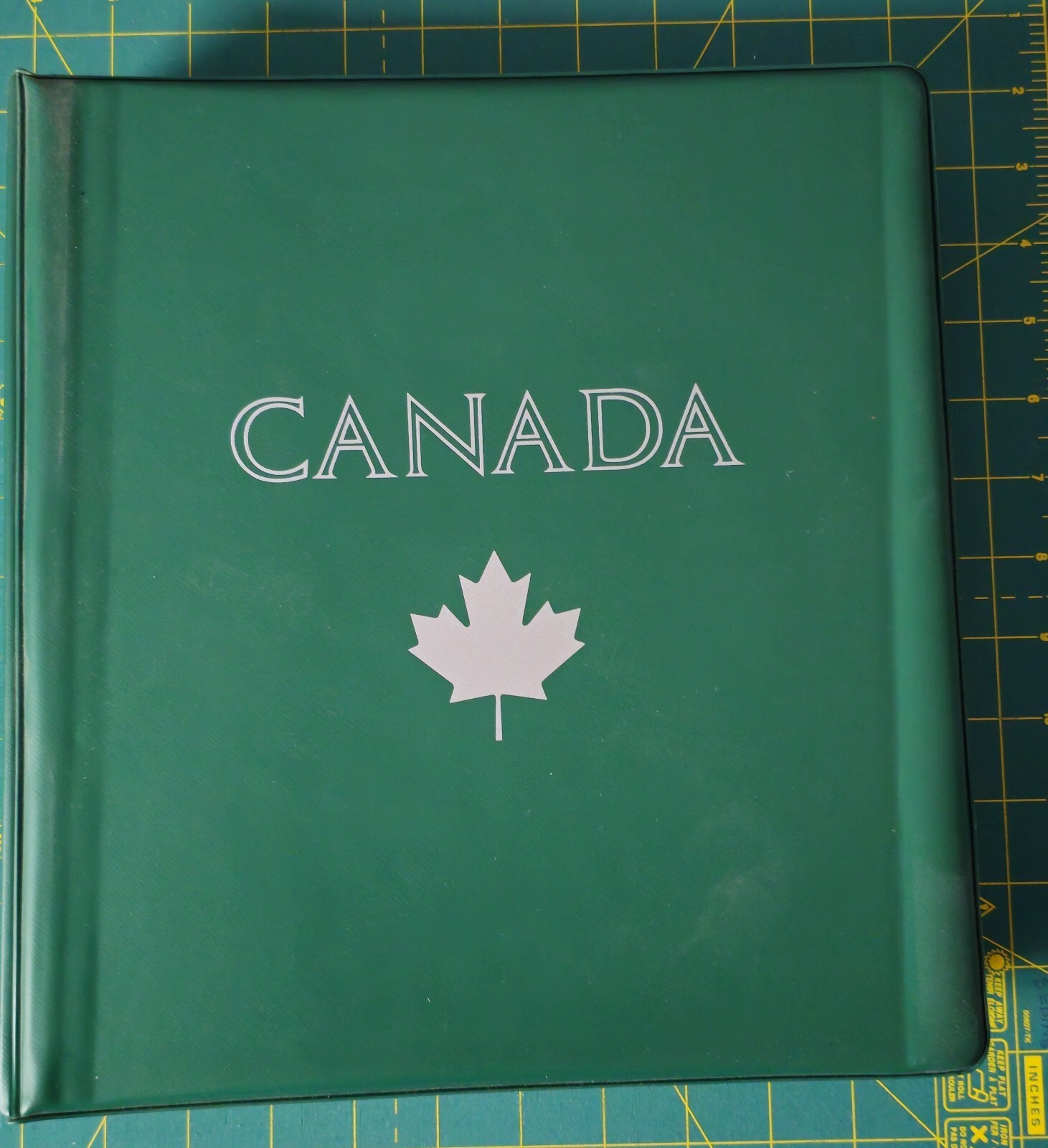 Vintage Minkus Canada Stamp Album Binder Green Vintage Minkus Canada Stamp Album Binder Green
