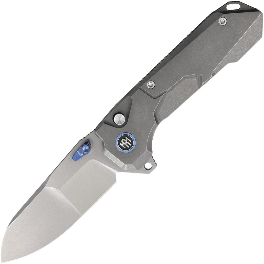 REMETTE Cosmic Button Linerlock Ti Gray Folding Knife