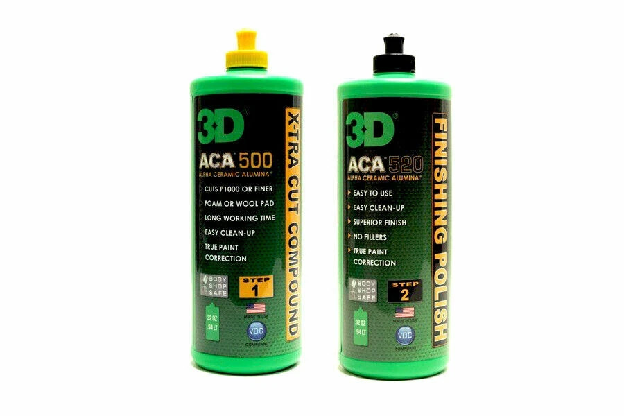 3D ACA 500 & ACA 520 Cutting Compound & Finishing Polish 32 oz. Paint Correction
