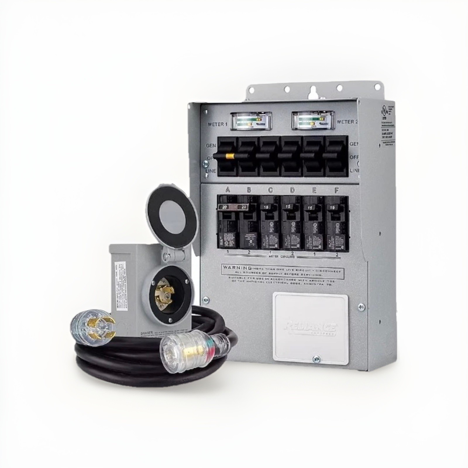 Reliance Controls 306LRK Pro/Tran 2 30-Amp 6-Circuit Manual Transfer Switch Kit