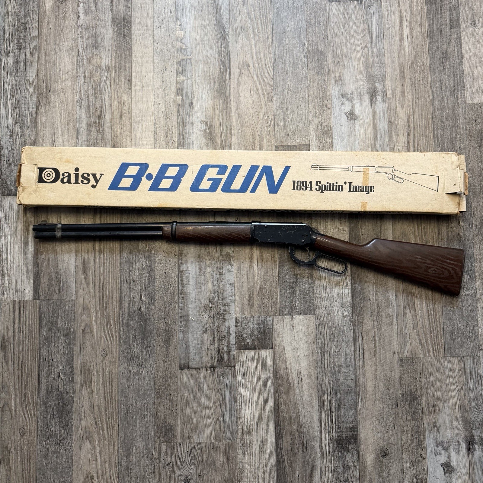 Vintage Early Daisy Model 1894 177 Cal BB Gun Rifle, Steel Buttplate W/ Box Vintage Early Daisy Model 1894 177 Cal BB Gun Rifle, Steel Buttplate W/ Box