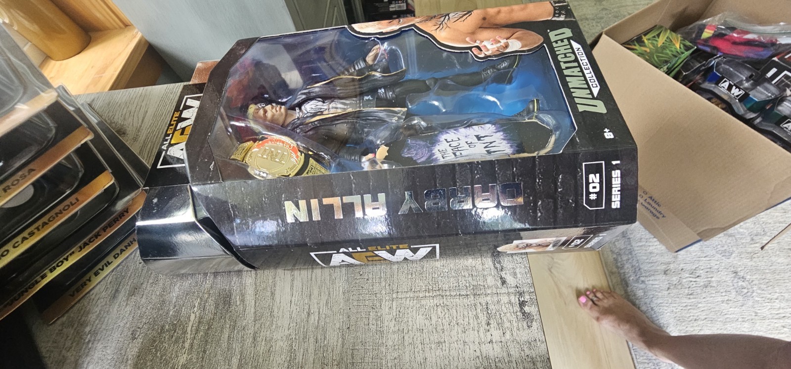 AEW Darby Allin Unmatched Series 1 Figure Boxed w/ Belt & Skateboard AEW Darby Allin Unmatched Series 1 Figure Boxed w/ Belt & Skateboard