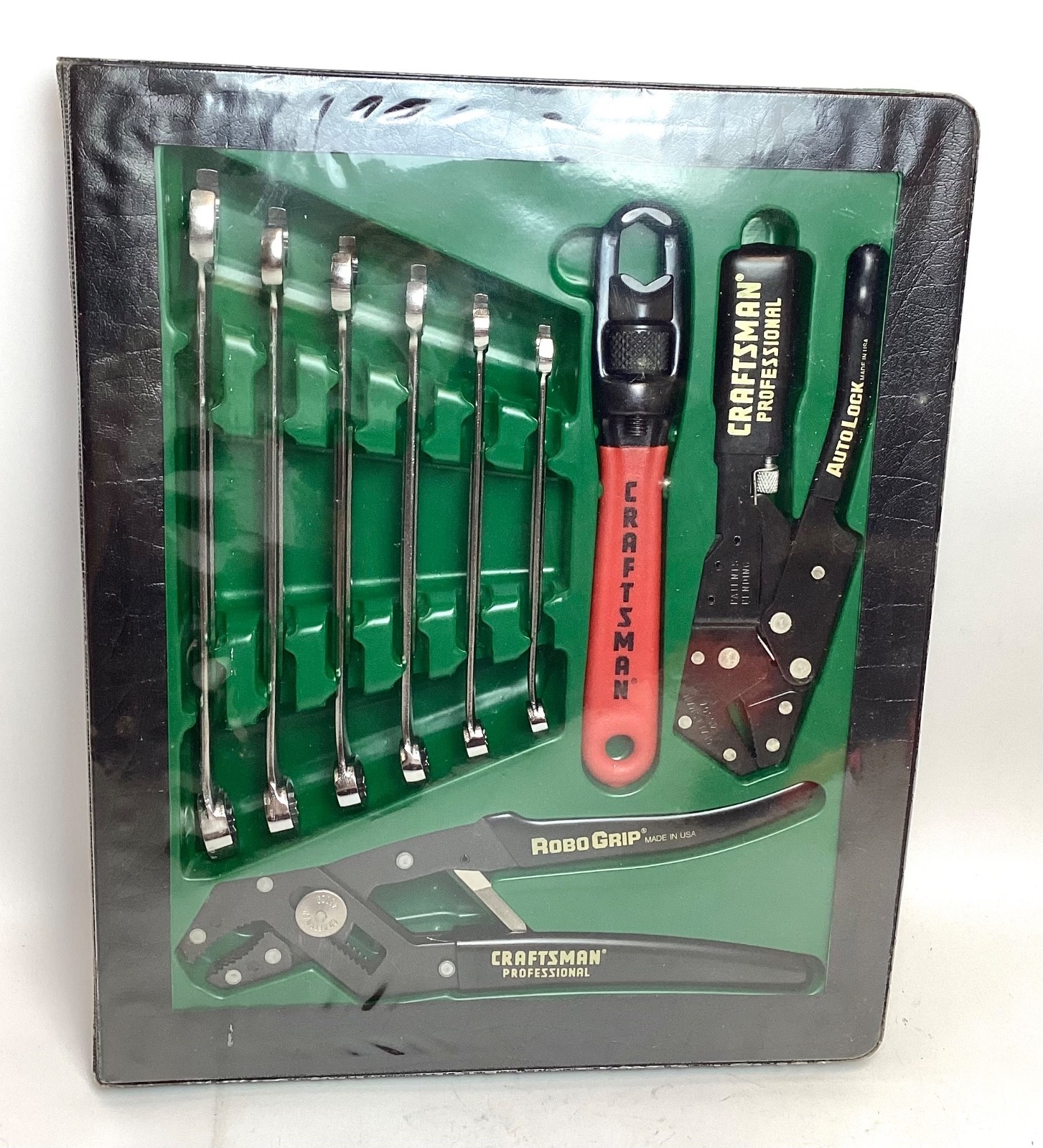 Vintage CRAFTSMAN 9-Piece Gift Set Robo Grip & Wrench Tool Set New Open Box