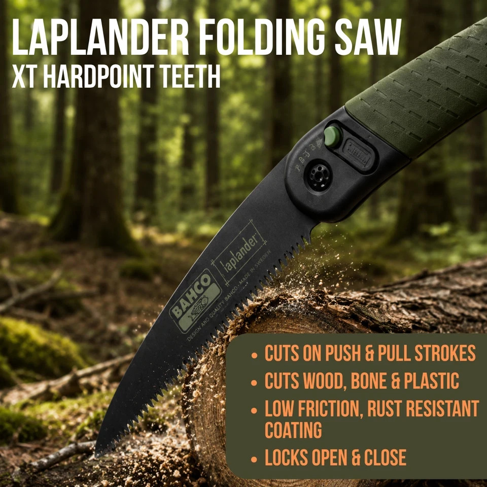 BAHCO Laplander Folding Saw & Knife