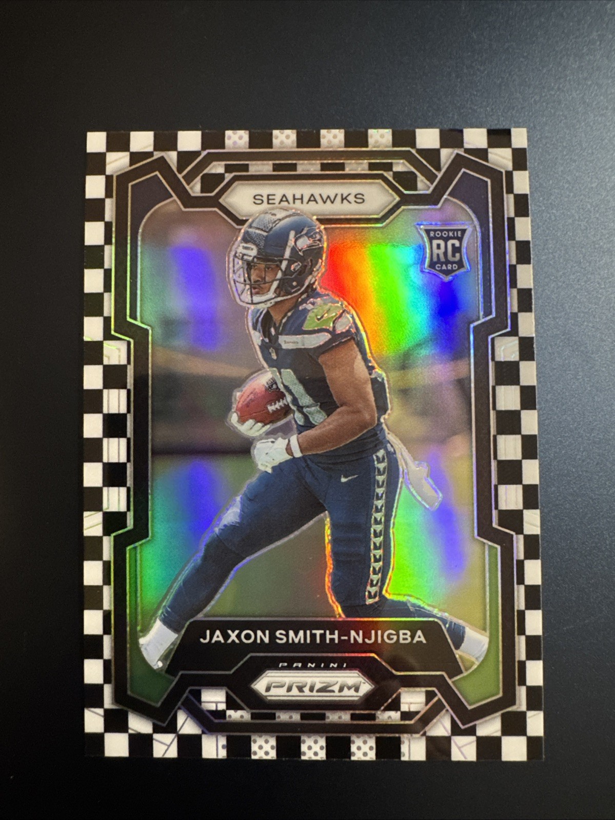 2023 Panini Prizm Football Jaxon Smith-Njigba Checkerboard Case Hit RC