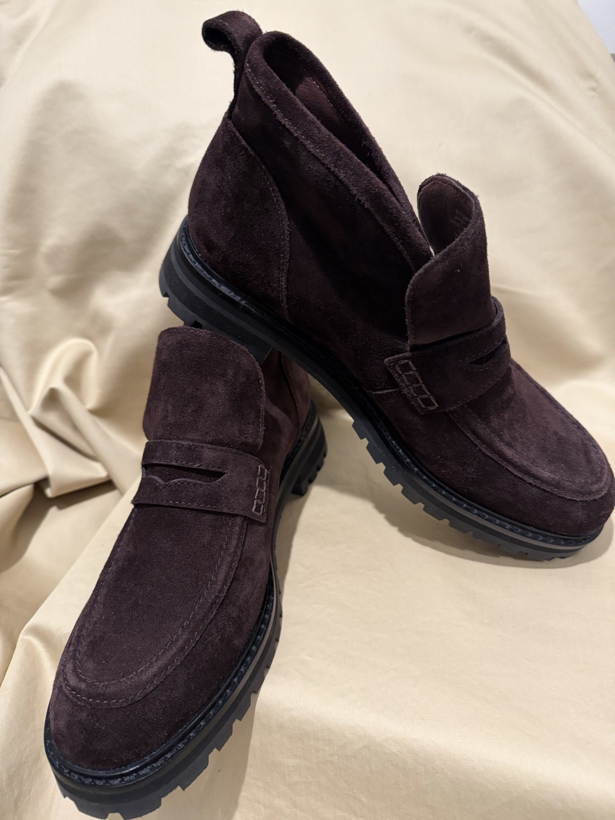 Madewell The Ryder Suede Ankle Boots Coffee Bean Women’s 10 NEW