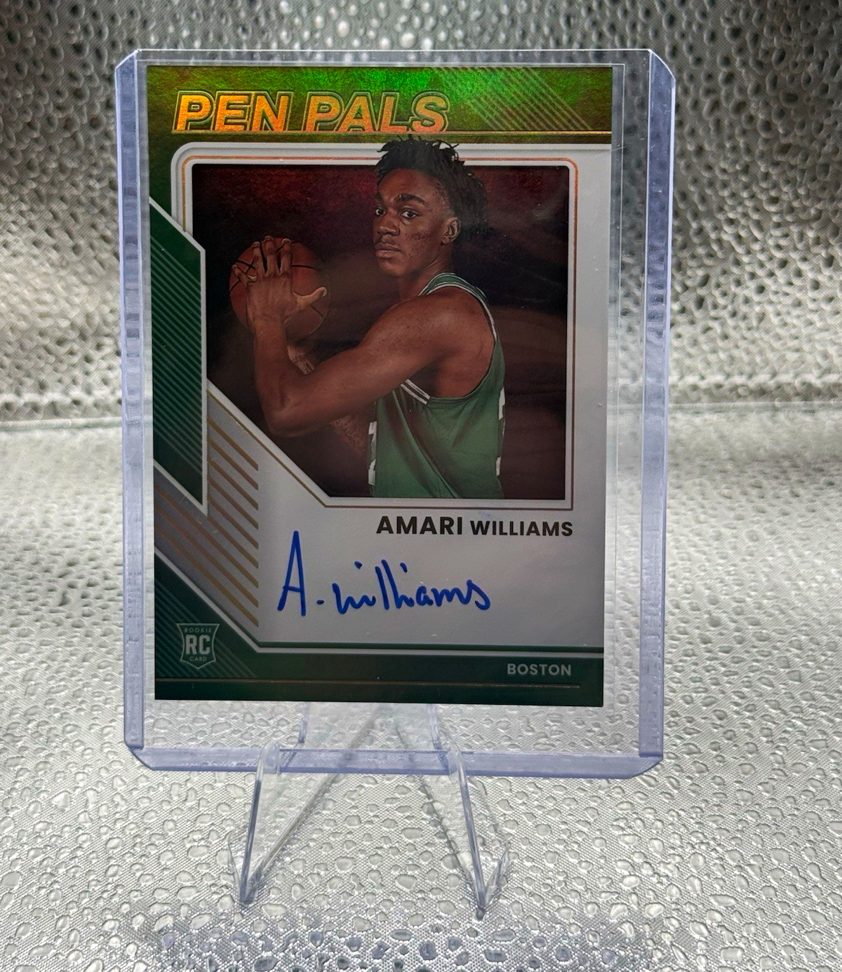 Panini 2025-26 Pen Pals Amari Williams Boston #PP-AMW RC Auto Hard Signed Panini 2025-26 Pen Pals Amari Williams Boston #PP-AMW RC Auto Hard Signed