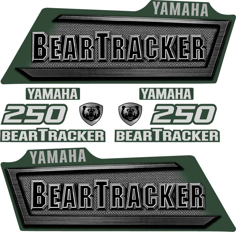 Yamaha Bear Tracker 250 OEM Tank Side Decal Emblem Sticker Graphic Set Kit 2x4 