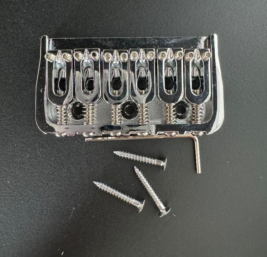 Fixed Hard Tail Guitar Bridge 6 String For ST Electric Guitar  Chrome US Ship