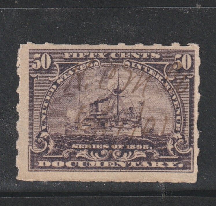 USA 1898 50c Battleship Seldom Seen Stamp b19th 123 USA 1898 50c Battleship Seldom Seen Stamp b19th 123