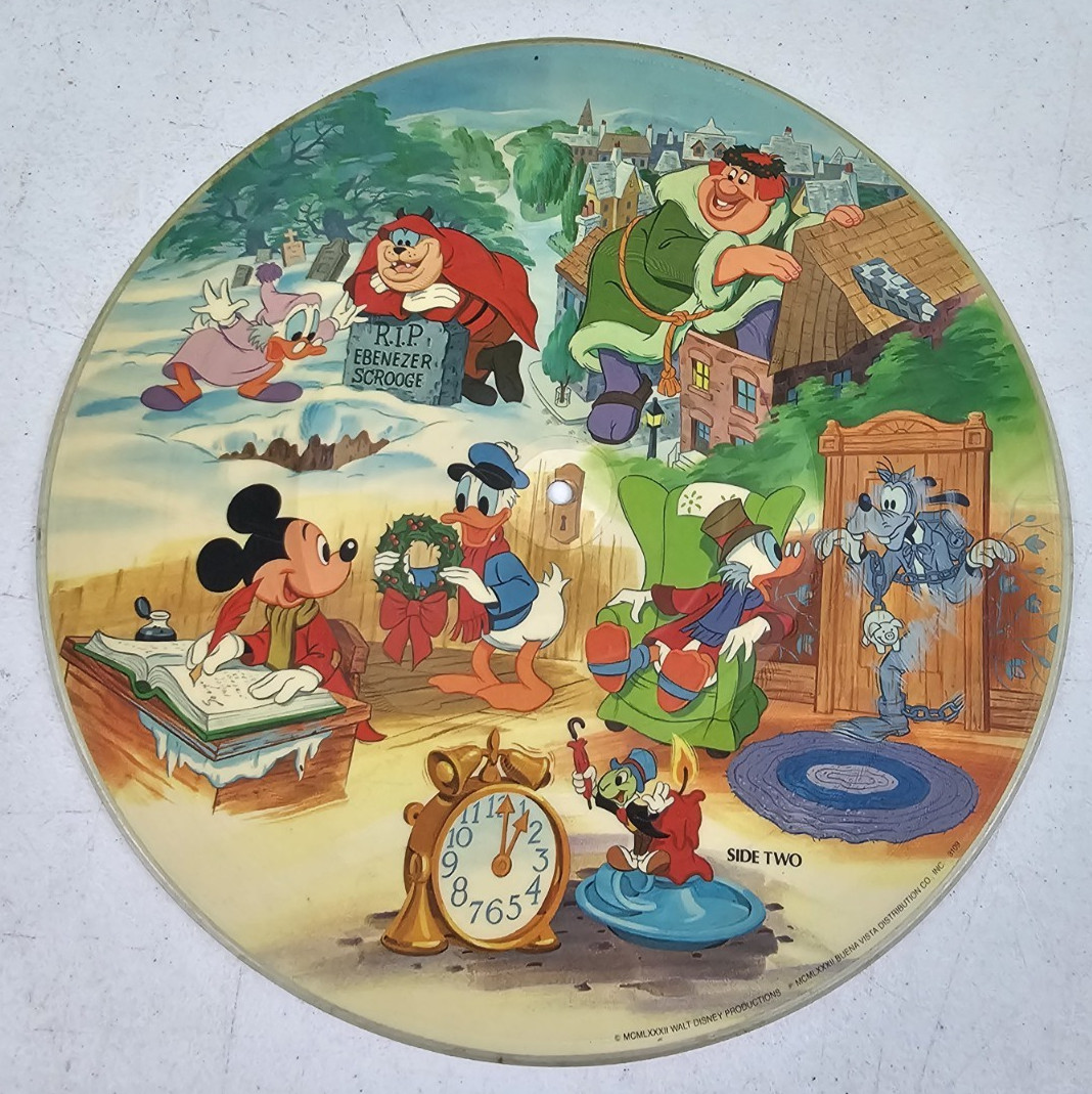 VINTAGE WALT DISNEY MICKEYS CHRISTMAS CAROL VINYL RECORD PICTURE DISC