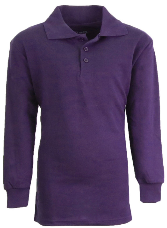 Boy's Button Long Sleeve Pique Polo School Uniform Shirts (3 PACK) Size 4-20 NWT Boy's Button Long Sleeve Pique Polo School Uniform Shirts (3 PACK) Size 4-20 NWT