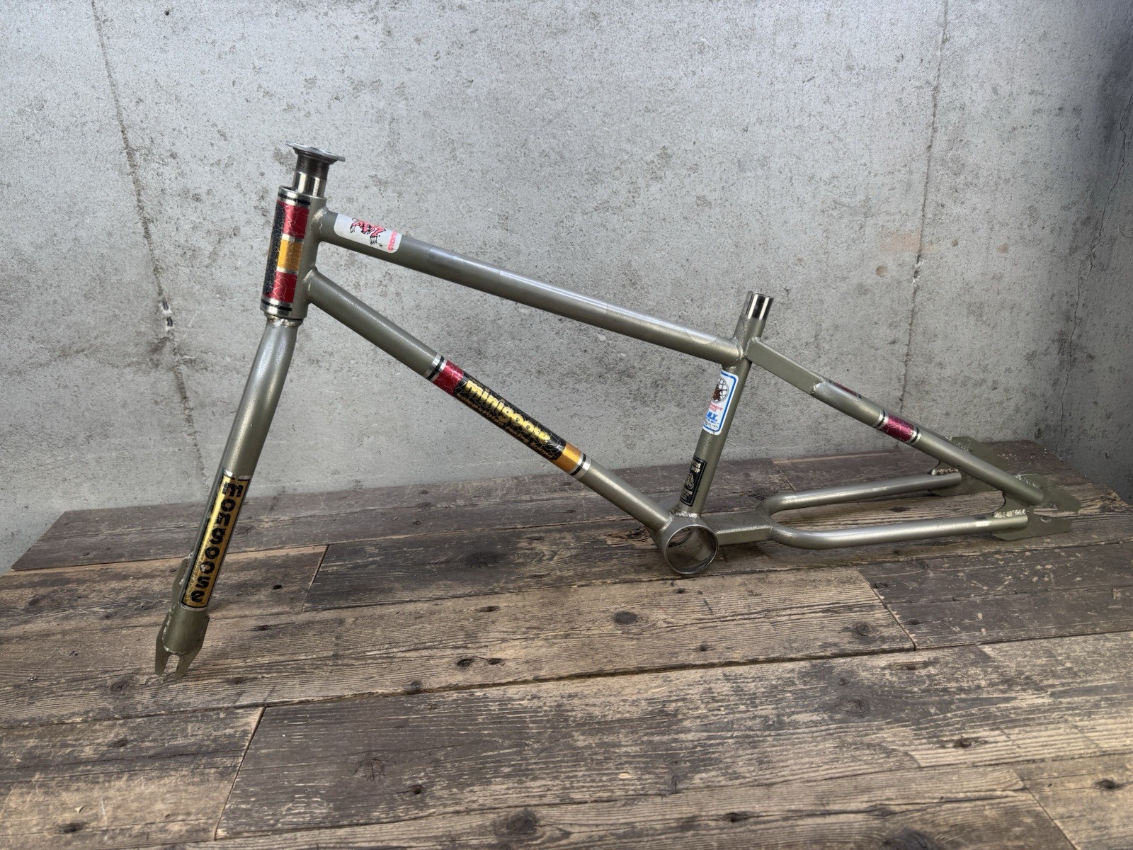 1981 Mongoose Mini goose Frame And Fork 20” Nickel Vintage Old School 