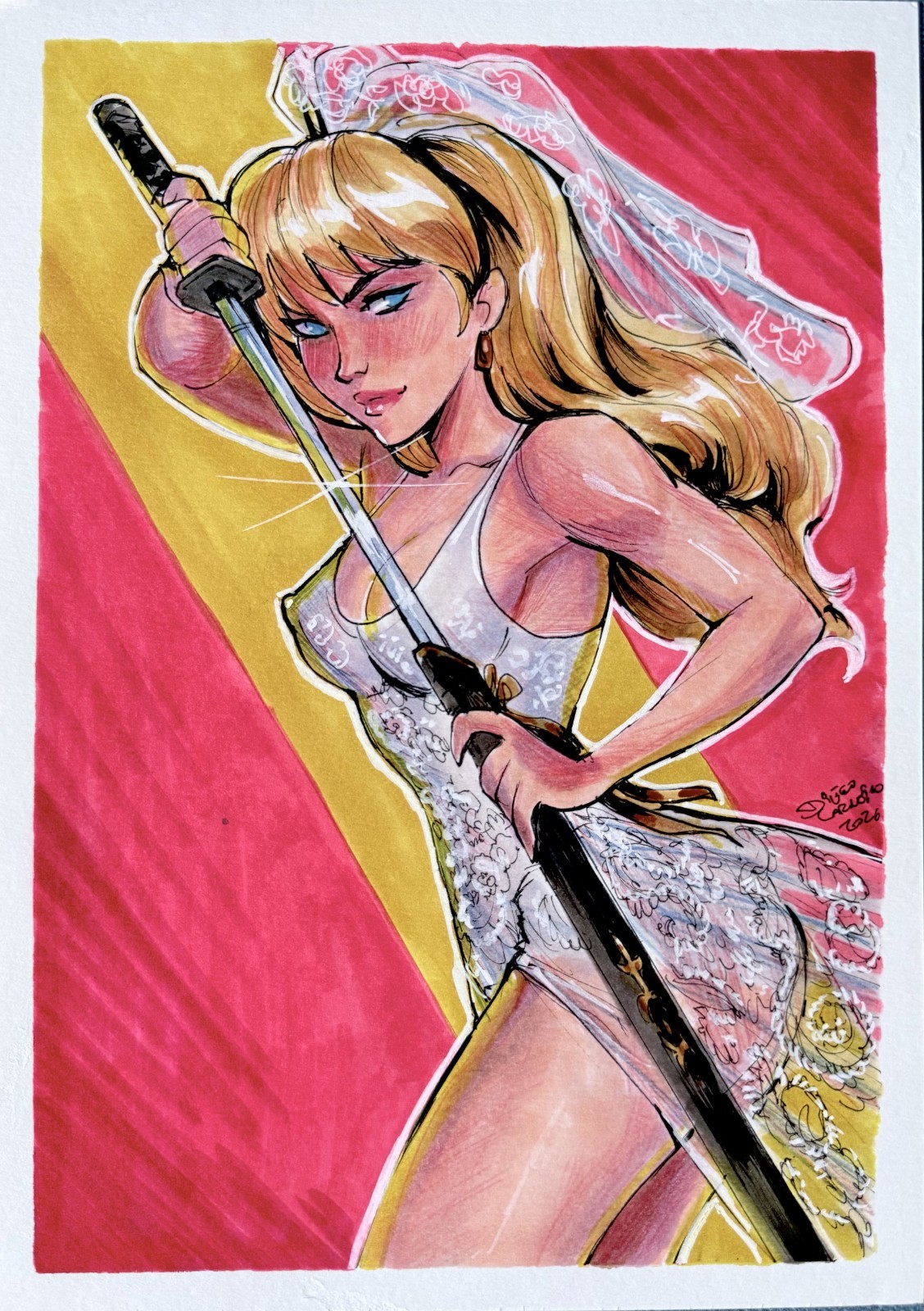 Kill Bill Original Art By Diego Carneiro