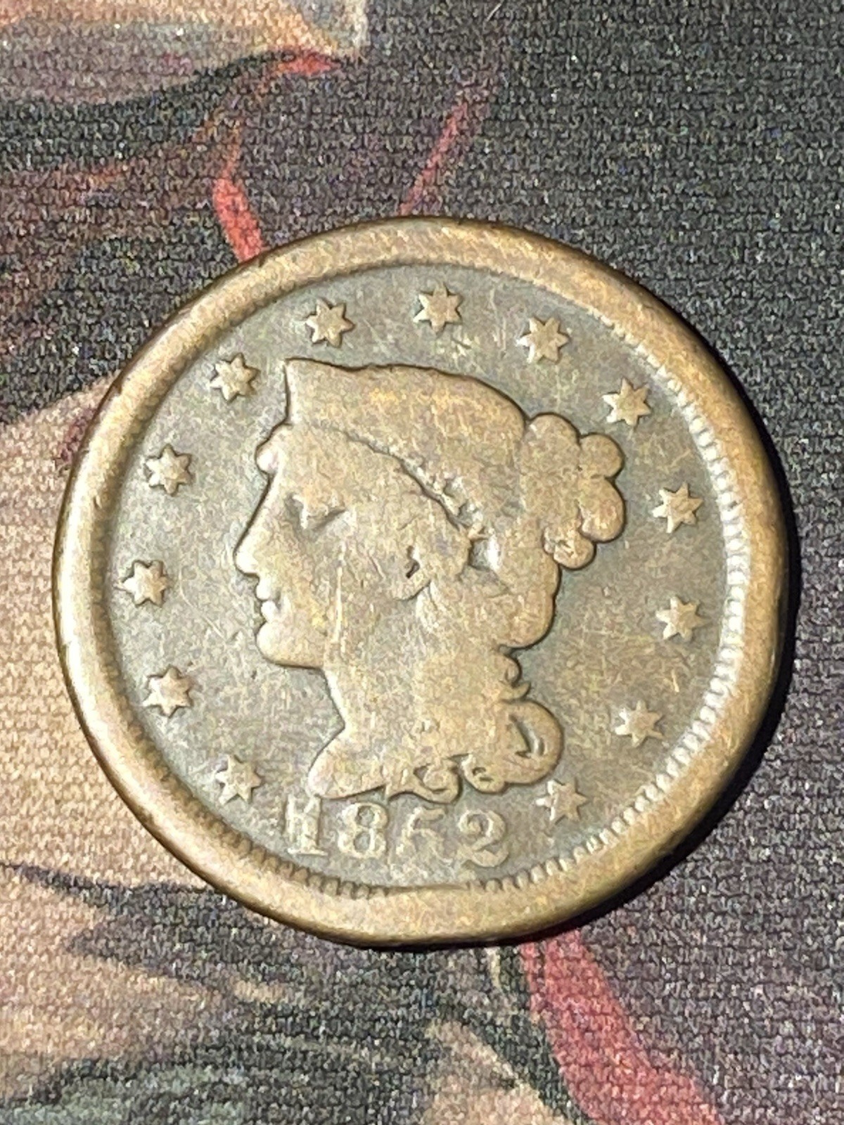 1852 Large Cent Braided Hair VG 1852 Large Cent Braided Hair VG