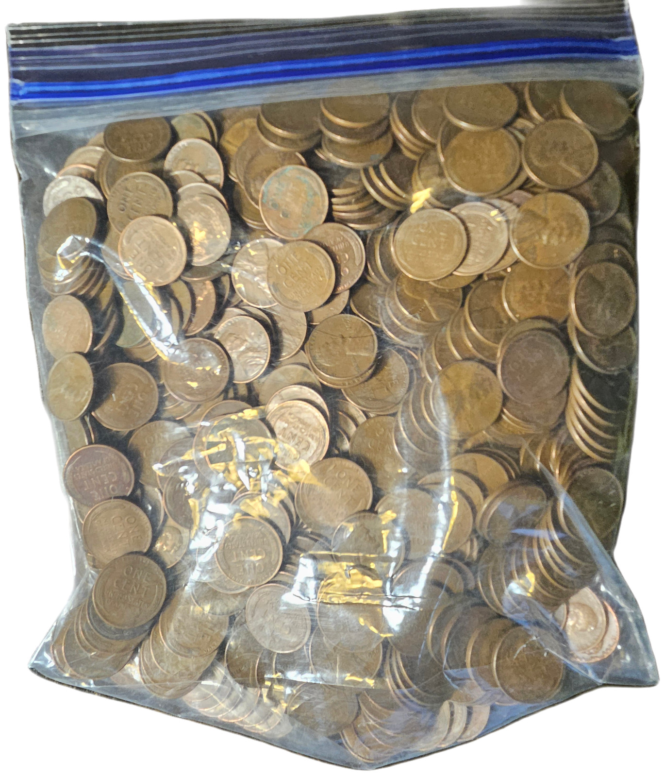 Unsearched Bag of 500 Wheat Pennies 1909 - 1958 Copper - Wheat - Vintage