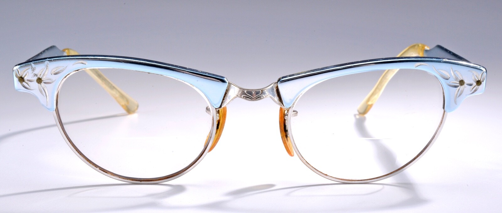 ArtCraft - True Vintage Silver Cat Eye Eyeglasses Frames USA Women Fashion