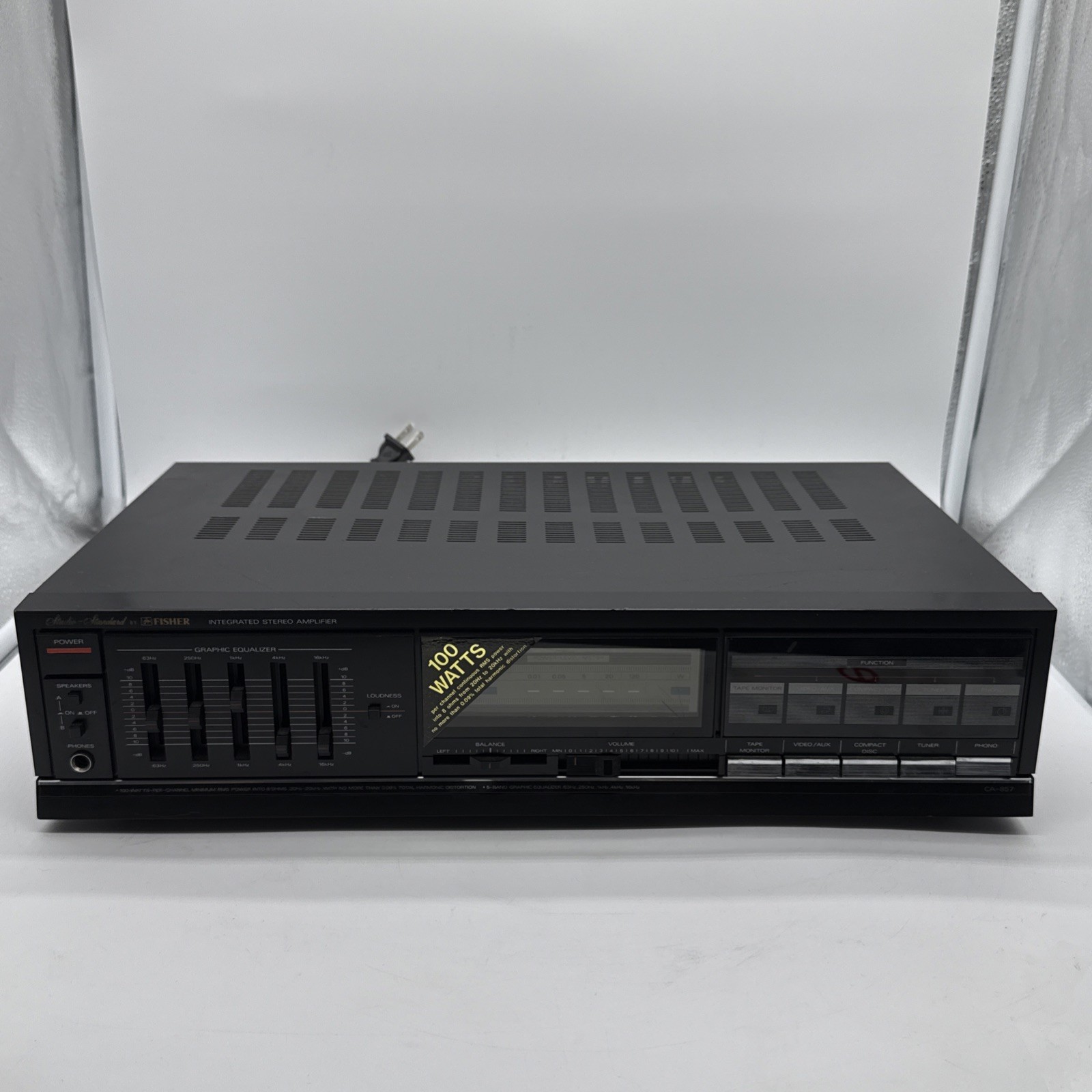 Fisher CA-857 Studio Standard 100W Integrated Stereo Amplifier Japan Work Tested Fisher CA-857 Studio Standard 100W Integrated Stereo Amplifier Japan Work Tested