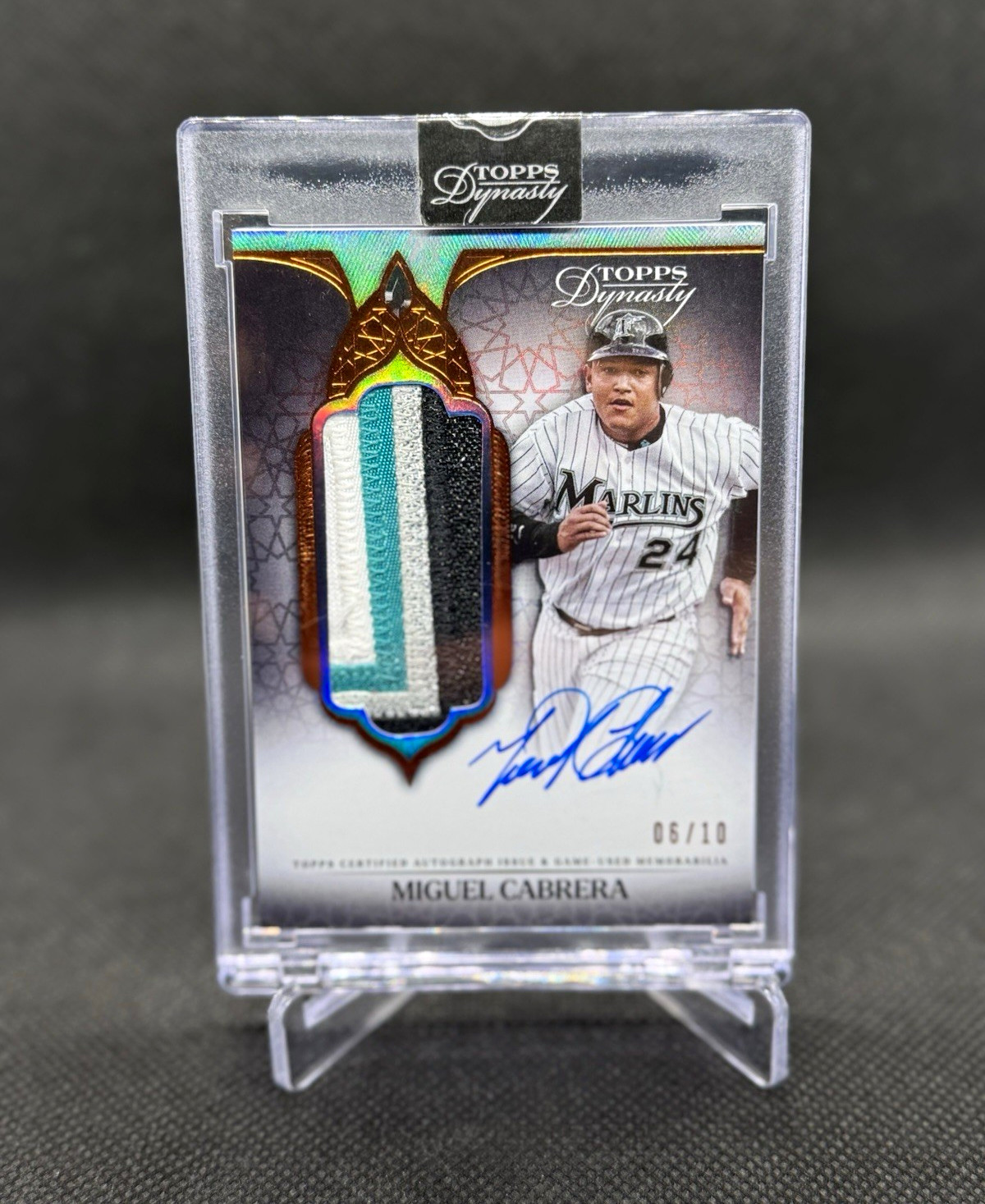 Topps 2025 Dynasty Dynastic Deed Miguel Cabrera Auto Patch /10 DAPB-MC3