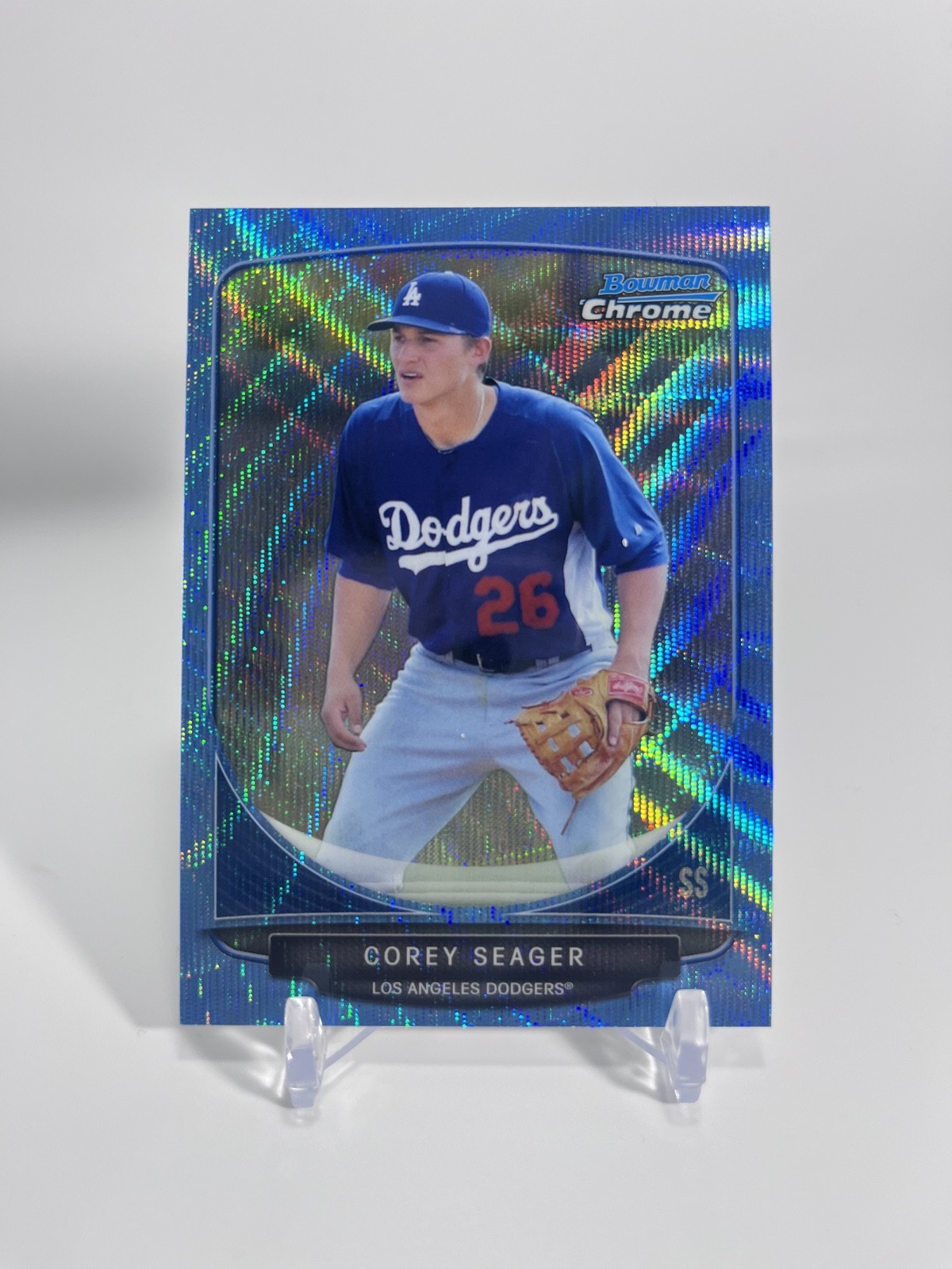 Corey Seager 2013 Bowman Chrome - Prospects #BCP125 Blue Wave Refractor Corey Seager 2013 Bowman Chrome - Prospects #BCP125 Blue Wave Refractor