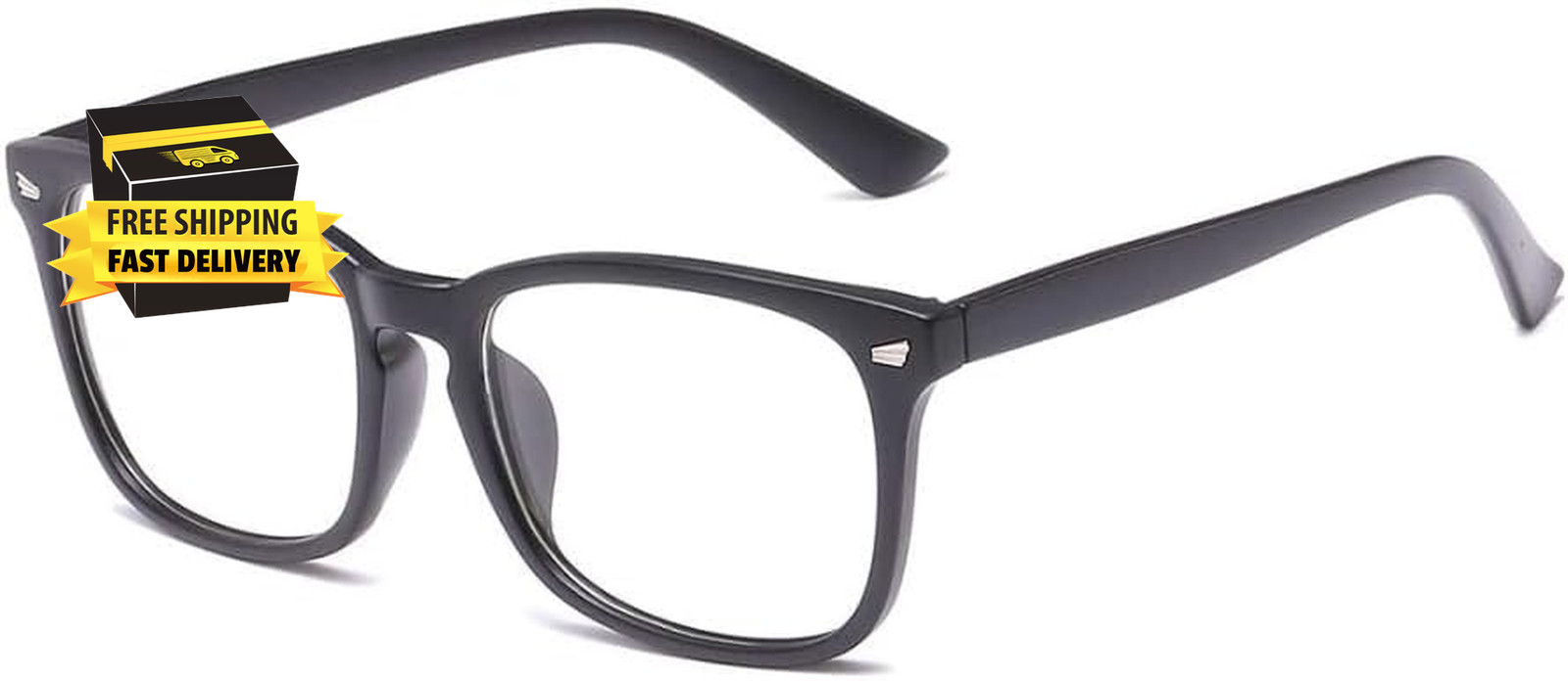 Unisex Stylish Square Non-Prescription Eyeglasses Glasses Clear Lens Eyewear Fra