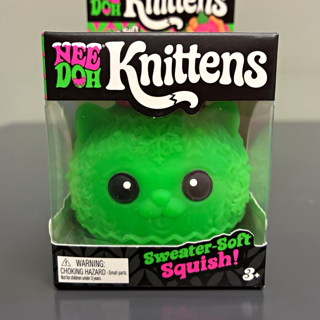 NeeDoh Knittens Squishy, Green, RARE, Authentic, Brand New-Factory Sealed NeeDoh Knittens Squishy, Green, RARE, Authentic, Brand New-Factory Sealed