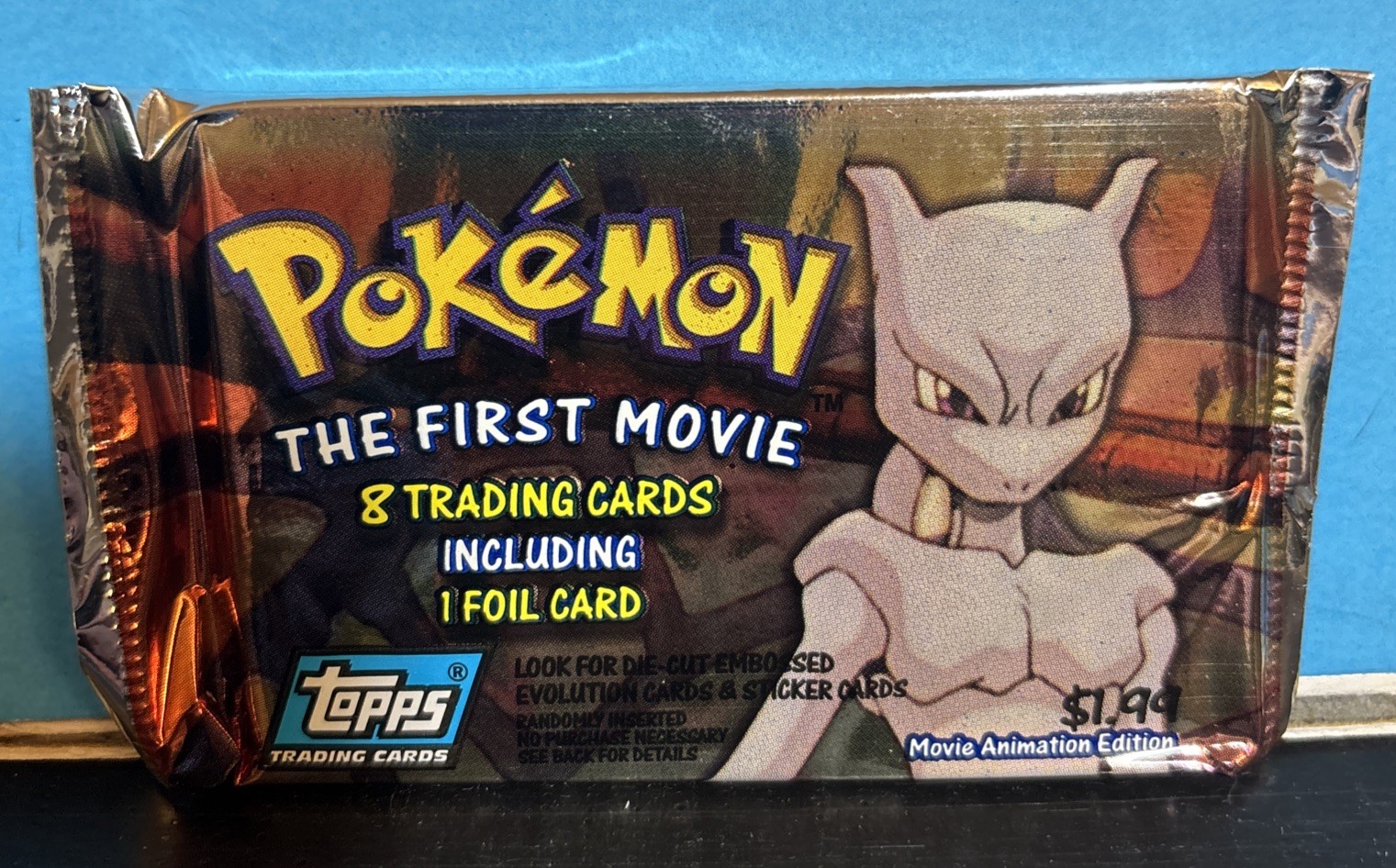 ONE POKEMAN THE FIRST MOVIE TOPPS TRADING CARD PACK NEW SEALED SHIPS🌎WORLDWIDE