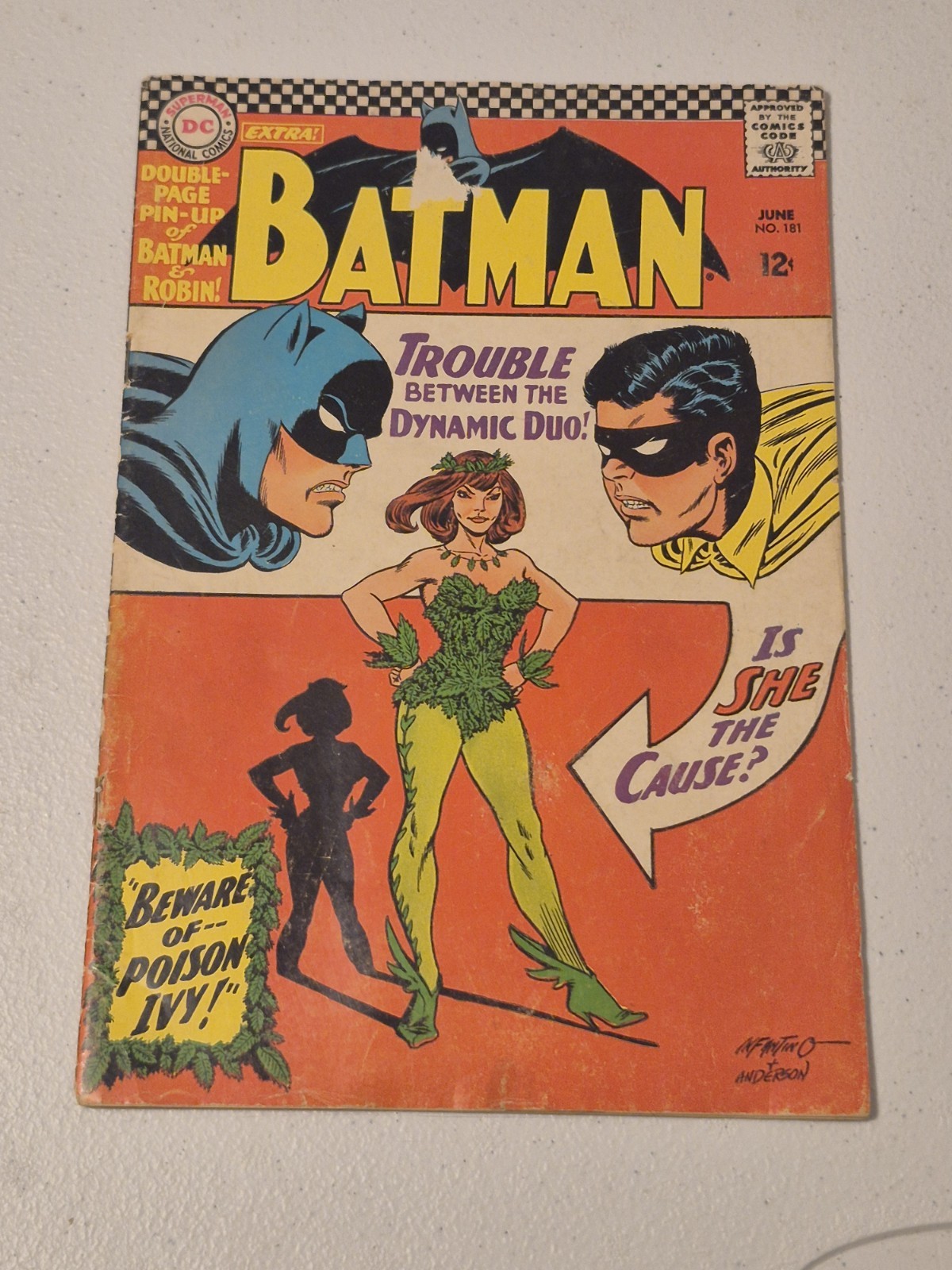 Batman #181, DC Comics, June 1966, No Poster, First Appearance Of Poison Ivy Batman #181, DC Comics, June 1966, No Poster, First Appearance Of Poison Ivy