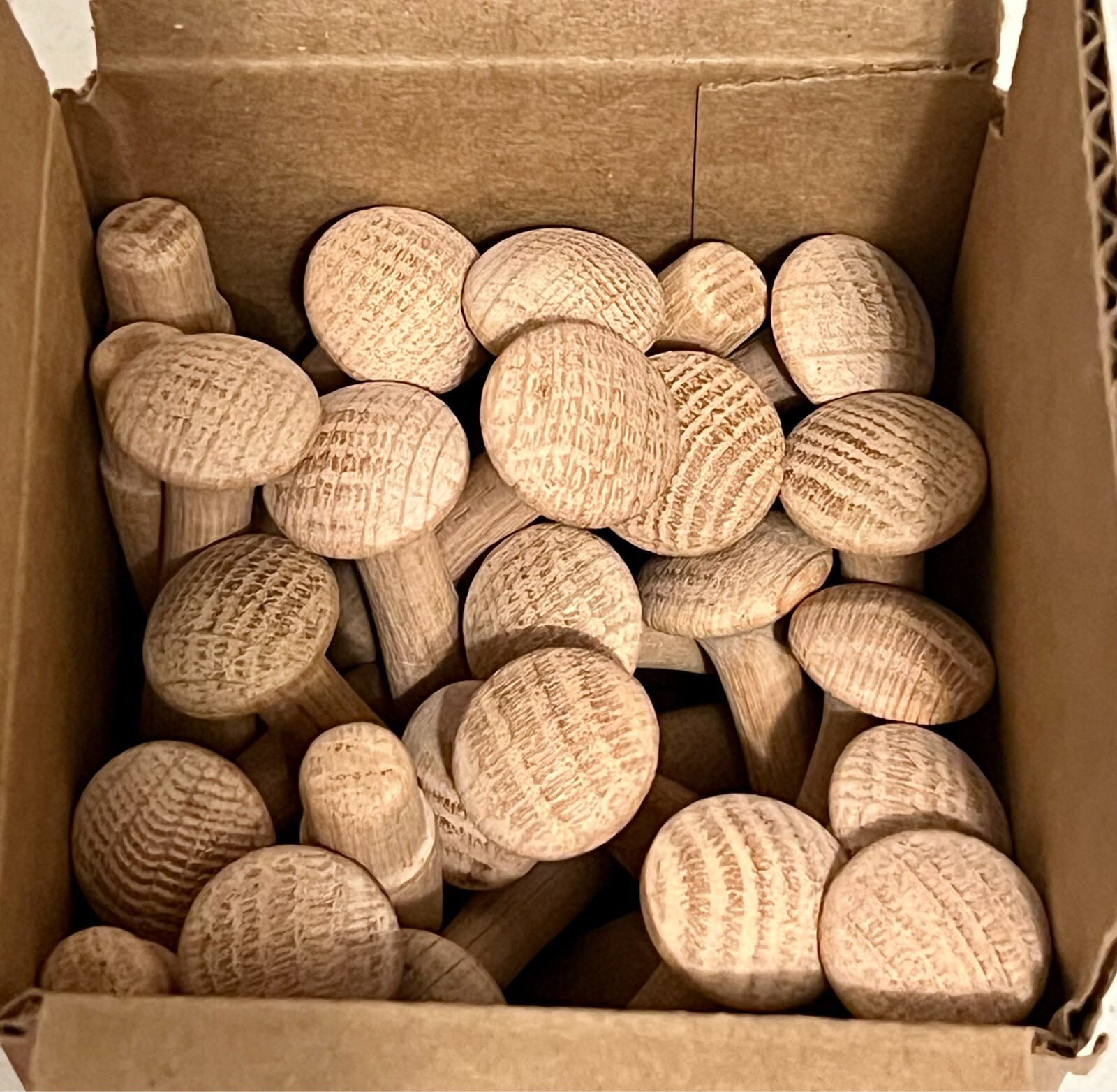 Box of 25 RED OAK Shaker Peg 3.5\