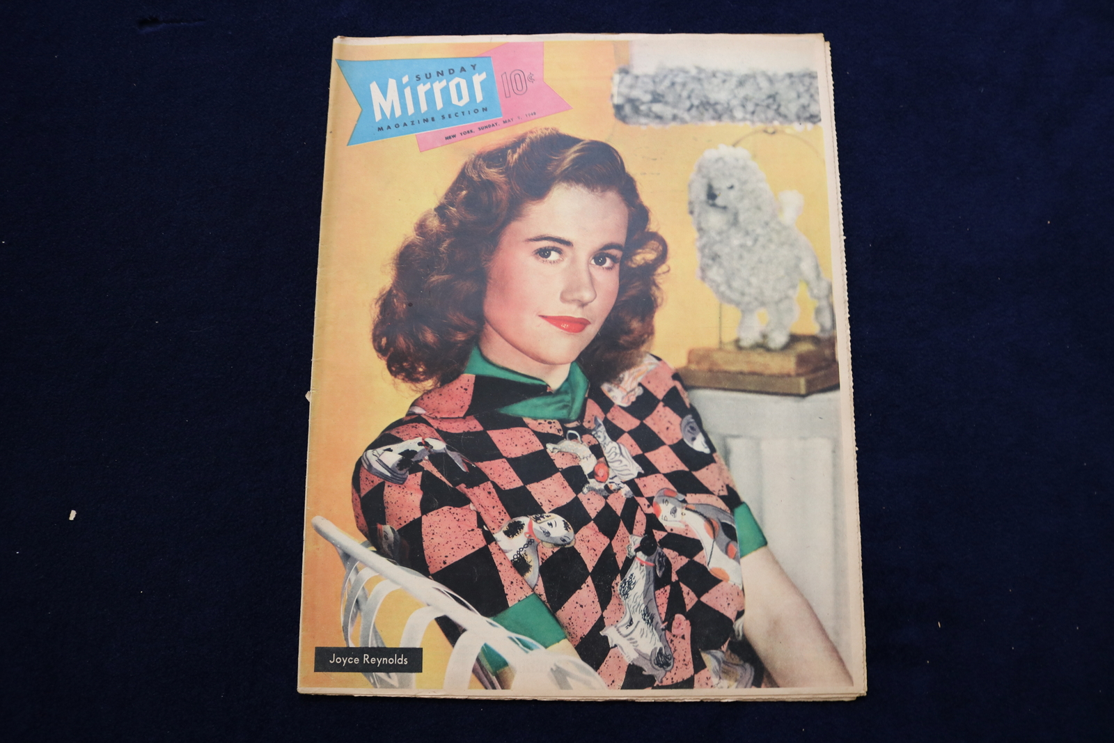1948 MAY 9 NY MIRROR MAGAZINE - JOYCE REYNOLDS COVER - E 22463