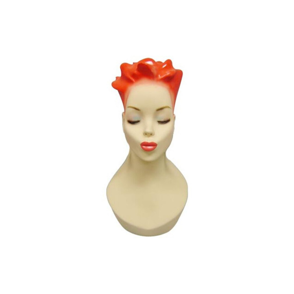 Artistic Vintage Fiberglass Adult Female Mannequin Head with Make-Up (2 Pack)