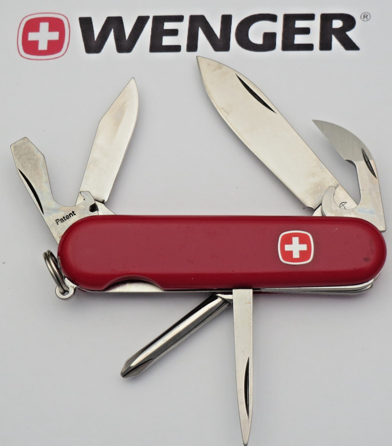 Vintage Wenger 85mm CANYON Swiss Army Knife Red Cellidor - Unused Near Mint