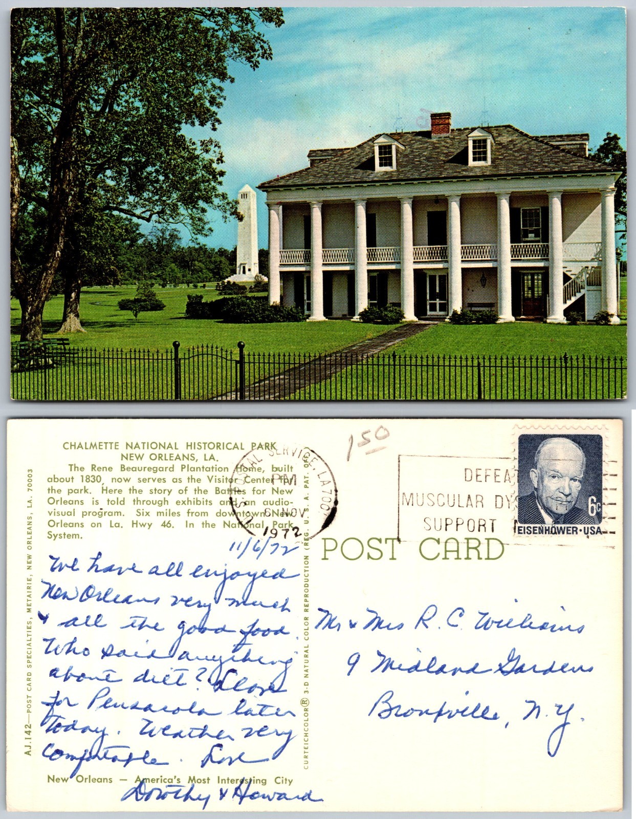 Chalmette National Historical Park New Orleans LA Postcard
