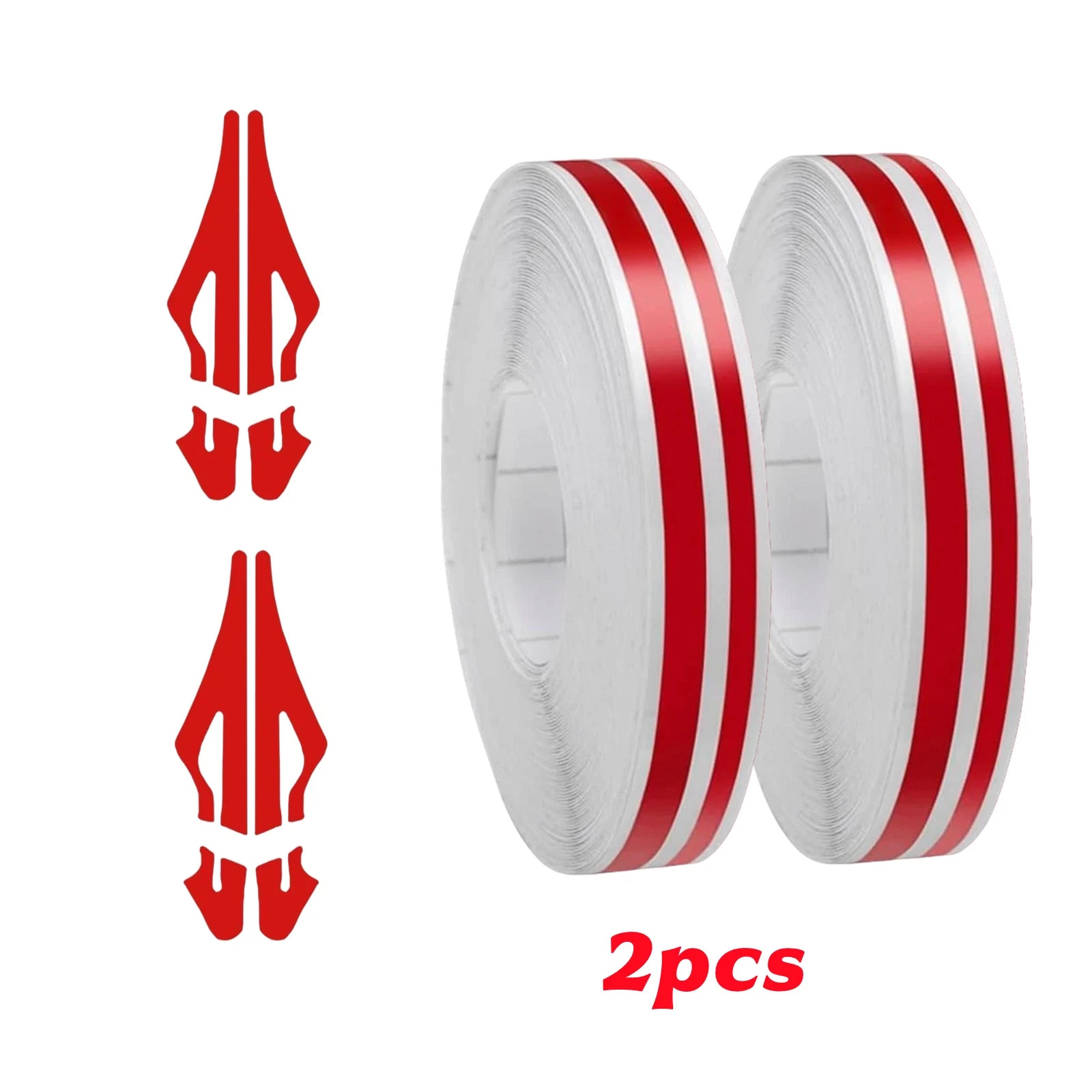 2X 32Feet Vinyl Pinstriping Pin Stripe Double Line Car Tape Decal Sticker 1/6