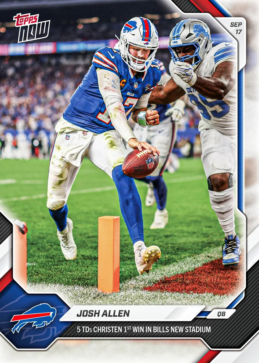 Josh Allen 2026-27 NFL Topps NOW® Card 19 1st Win Bills New Stadium **PRE-SALE**